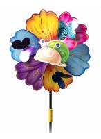 Ветрячок  "Бабочки на цветке"  550-3967  (d=24см/разноцветный/с улиткой)