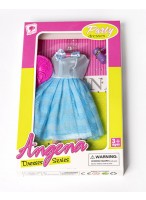Платье для куклы  ВК  2948A-56  (голубое с бантом с аксесс.)