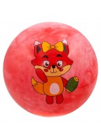 Мяч резиновый  0022  розовый  лиса