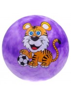 Мяч резиновый  0022  фиолетовый  тигр