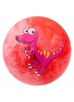 Мяч резиновый  0022  красный  динозавр