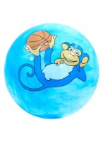 Мяч резиновый  0022  (обезьяна/голубой)
