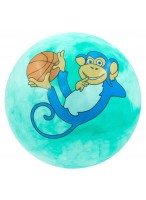 Мяч резиновый  0022  зеленый  обезьяна