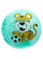 Мяч резиновый  0022  зеленый  тигр
