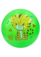 Мяч резиновый  0022  зеленый  тигр