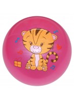 Мяч резиновый  0022  розовый  тигр