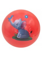 Мяч резиновый  0022  красный  слоненок