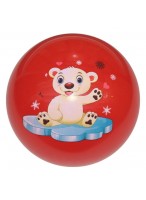 Мяч резиновый  0022  (медвежонок/красный)