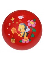 Мяч резиновый  0022  красный  пчелка