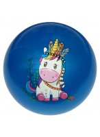 Мяч резиновый  0022  синий  лошадка