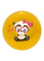 Мяч резиновый  0022  (медведь в очках/желтый)