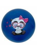 Мяч резиновый  0022  (медведь в очках/синий)