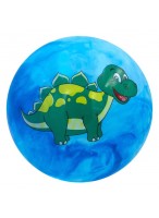 Мяч резиновый  0022  голубой  динозавр