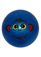 Мяч резиновый  0022  синий  обезьянка