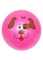 Мяч резиновый  0022  розовый  собака с кор. ушами