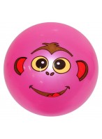 Мяч резиновый  0022  розовый  обезьянка