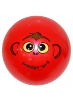 Мяч резиновый  0022  красный  обезьянка