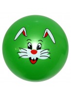 Мяч резиновый  0022  зеленый  зайчонок