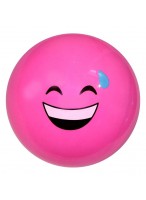 Мяч резиновый  00220  смайл  розовый