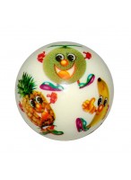 Мяч  PU  00076  "Сочная ягодка"  (антистресс/белый с фруктами)  550-6468