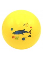 Мяч резиновый  0022  550-6412  желтый  акула синяя