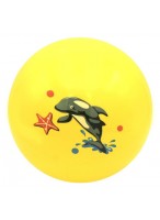 Мяч резиновый  0022  550-6412  желтый  дельфин серый