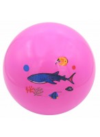 Мяч резиновый  0022  550-6412  розовый  акула синяя