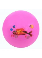 Мяч резиновый  0022  550-6412  розовый  рыбка красная