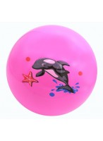 Мяч резиновый  0022  550-6412  розовый  дельфин серый