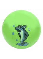 Мяч резиновый  0022  550-6412  зеленый  акула зубастая