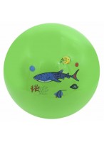 Мяч резиновый  0022  550-6412  зеленый  акула синяя