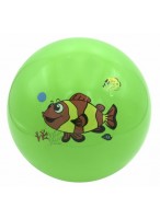 Мяч резиновый  0022  550-6412  зеленый  рыбка полосатая