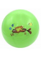 Мяч резиновый  0022  550-6412  зеленый  рыбка красная