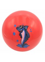 Мяч резиновый  0022  550-6412  красный  акула зубастая