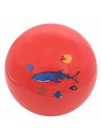 Мяч резиновый  0022  550-6412  красный  акула синяя