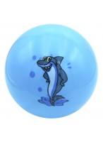 Мяч резиновый  0022  550-6412  голубой  акула зубастая