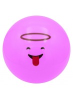 Мяч резиновый  00200  смайл  розовый