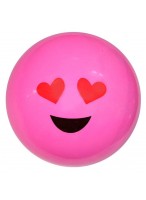Мяч резиновый  00200  смайл  розовый