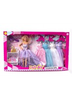 Кукла  ВК  "Defa Lucy"  8446  (с н-ром платьев и аксесс./фиолетовое платье)  (нг)