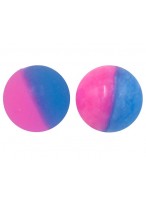 Мяч каучуковый  00025  (сине-розовый/микс)