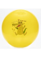 Мяч резиновый  0022  G20636  жёлтый  крокодил