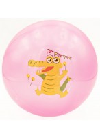 Мяч резиновый  0022  G20636  розовый  крокодил