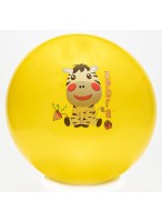 Мяч резиновый  0022  G20636  жёлтый  зебра