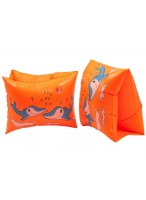 Нарукавники надувные  19х16см  оранжевые  (дельфины)