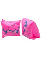 Нарукавники надувные  19х16см  розовые  (дельфины)