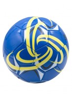Мяч футбольный  272г  5055  синий желтая волна