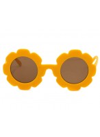 Очки солнцезащитные детские  425-512  цветочки  желтые