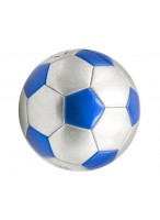Мяч футбольный  265г  серебро с синим  металлик