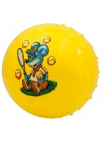 Мяч рез. с шипами  00180  G20658  желтый  мышка