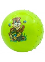 Мяч рез. с шипами  00180  G20658  зеленый  медведь